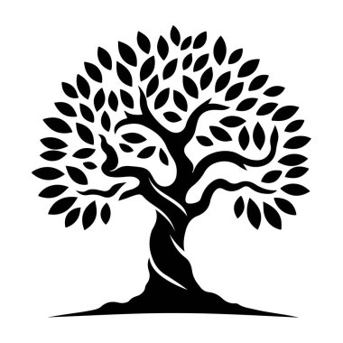 Ağaç simgesi. Beyaz arkaplanda izole edilmiş web tasarımı için basit illüstrasyon vektör vektör sembolü