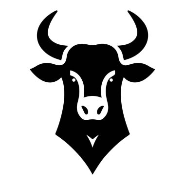 Beyaz arka planda bir boğanın vektör çizimi
