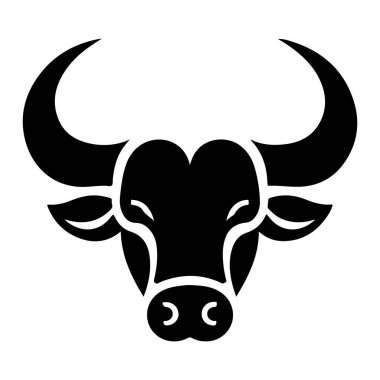Boğa kafası ikonu. vektör