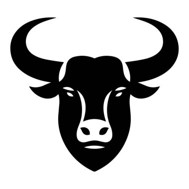 Boğa başlı siyah siluet.