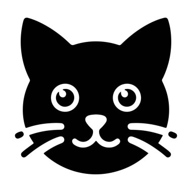 kedi simgesi, vektör illüstrasyonu