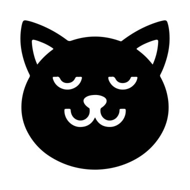 kedi yüz vektör simgesi