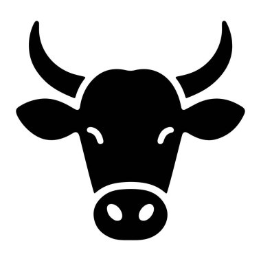 İnek. Web simgesi basit illüstrasyon