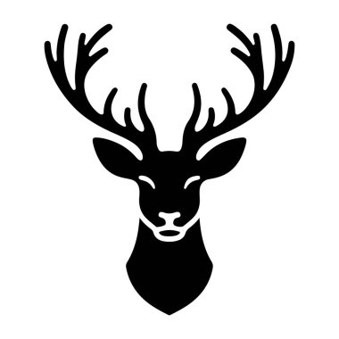 geyik başı vektör tasarımı çizimi