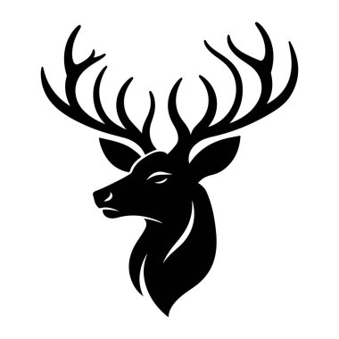 Geyik siluetinin vektör çizimi