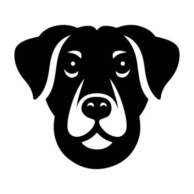 Köpek çifti simgesi, basit stil