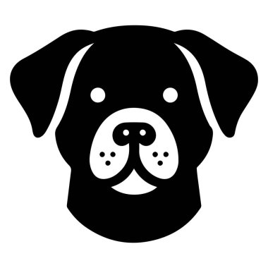 Köpek vektör simgesi. Beyaz arkaplanda izole edilmiş basit resimleme,