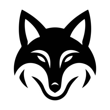 Tilki ikonu. Web için basit tilki vektör simgesi çizimi
