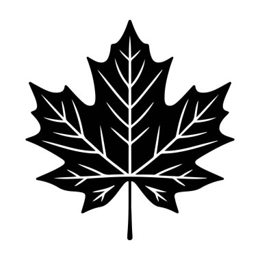 Akçaağaç yaprağı yaprağı ikon vektör illüstrasyon tasarımı