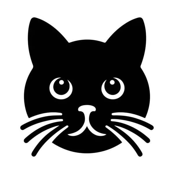 kedi vektör simgesi. Beyaz arkaplanda izole edilmiş basit resimleme.