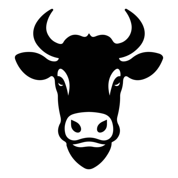 cow farm icon, simple vector illustration