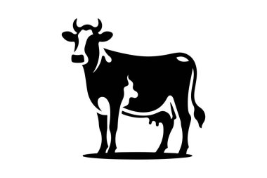 Beyaz arkaplanda boğa vektör simgesi
