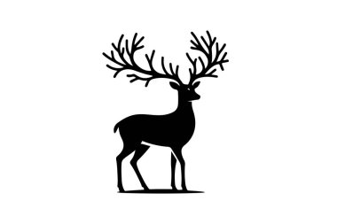 geyik logosu vektör resimleme tasarımı