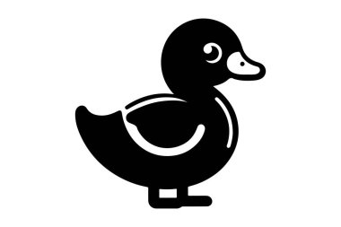 Ördek simgesi, basit vektör tasarımı