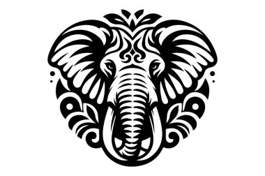 El yapımı fil. Vektör illüstrasyonu.