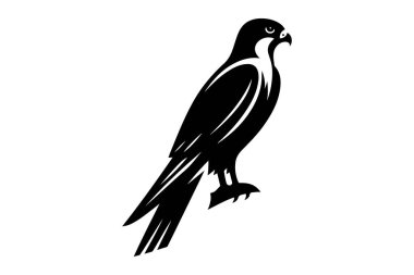 kuş vektör silueti çizimi.