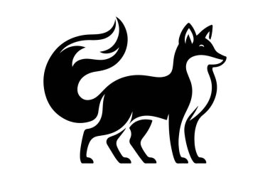 Tilki ikonu vektörü. Beyaz arkaplanda siyah vektör çizimi. fox simgesi simgesi.