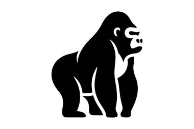 Goril simgesi, düz tasarım