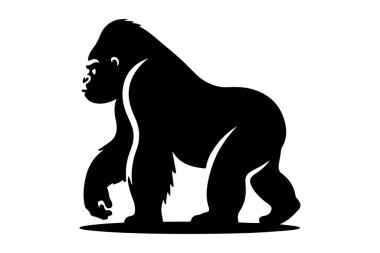 goril silueti, vektör çizimi