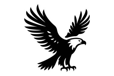 Kartal silueti, vektör çizimi