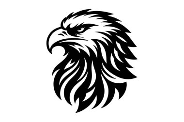 kartal başlı logo tasarımı vektör çizimi.