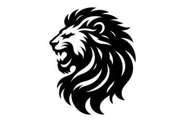 aslan logosu vektör tasarım şablonu.