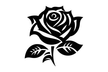 gül çiçeği siyah ve beyaz