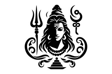 Güzel Hint şivası, vektör çizimi