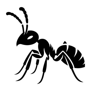 Şirin bir böceğin siyah beyaz çiziminin vektör çizimi