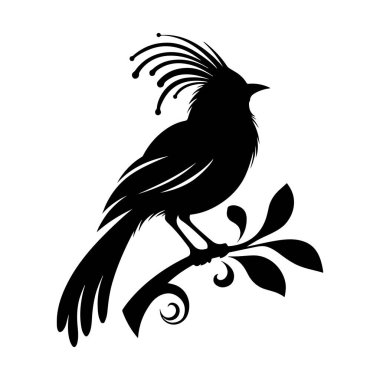 Kuş Silueti. Vektör İllüstrasyonu.