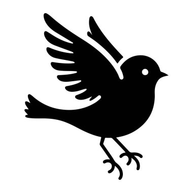Kuş siluet vektör siyah