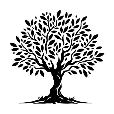 Ağaç simgesi. Doğa ve bitki teması. Yalnız tasarım. vektör illüstrasyonu