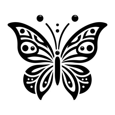 Beyaz bir arka plan üzerinde vektör kelebek