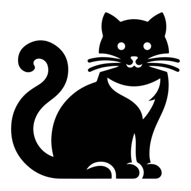 kedi silueti vektör simgesi