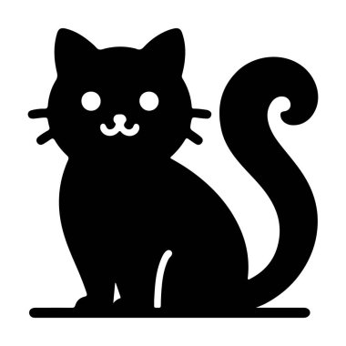 Şirin kedi simgesi, basit stil