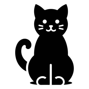 kedi silueti vektör simgesi