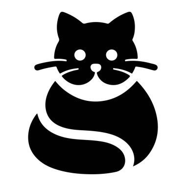 kedi simgesi vektör illüstrasyonu