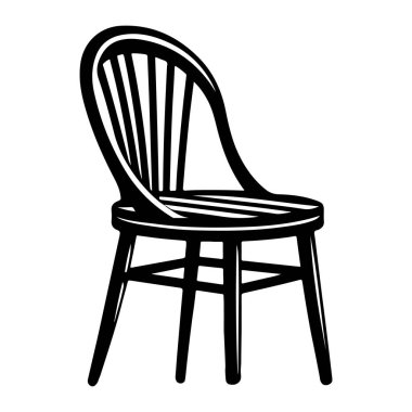 Çizgi film sandalyesinin vektör illüstrasyonu