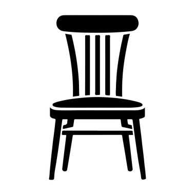 Sandalye Simgesi, vektör illüstrasyonu