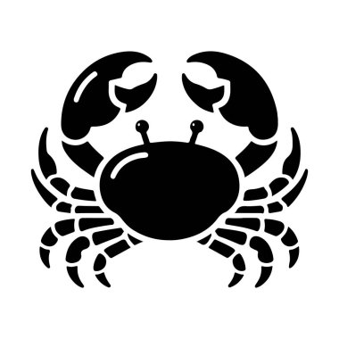 Yengeç simgesi vektör illüstrasyonu