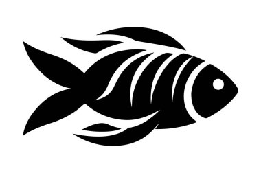 Deniz balığı simgesi, basit stil