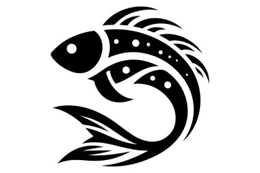 balık simgesi vektör illüstrasyonu