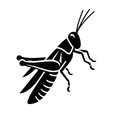 Beyaz arkaplanda siyah ve beyaz böcek silueti.