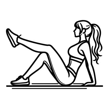 Spor salonunda egzersiz yaparak kadın