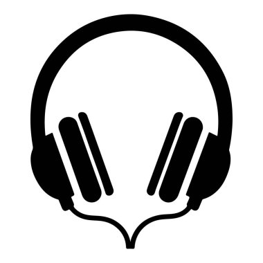 Kulaklık. Web simgesi basit illüstrasyon