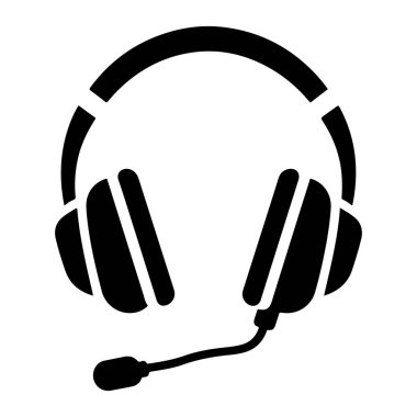 Kulaklık simgesi, vektör illüstrasyonu