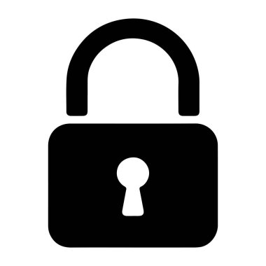 Kilit. Web simgesi vektör illüstrasyonu