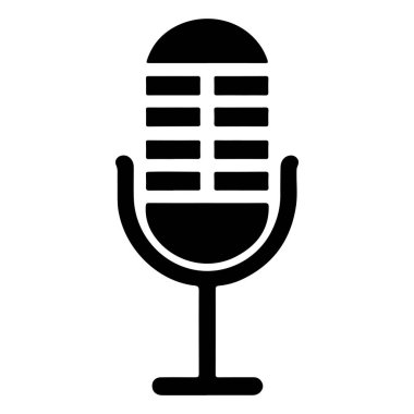 mikrofon simgesi, vektör illüstrasyon tasarımı