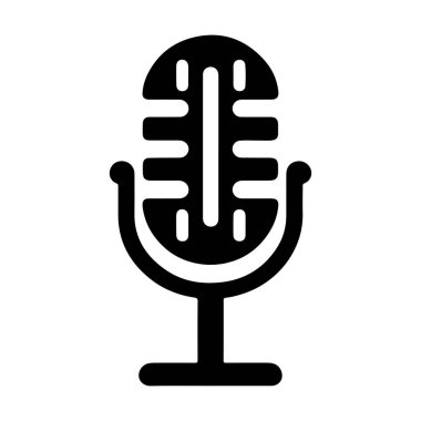 mikrofon simgesi, vektör illüstrasyonu