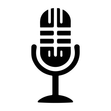 mikrofon simgesi vektör illüstrasyonu